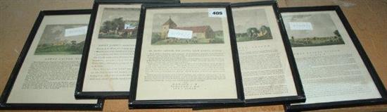 5 framed prints of Lewes